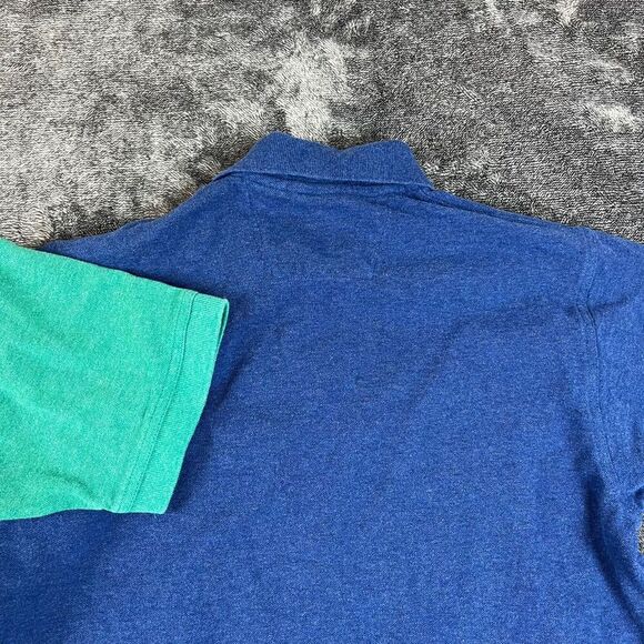 Perlis Crawfish Polo Men's S Bundle Of Two Short Sleeve Mardi Gras Blue Green - Picture 12 of 13